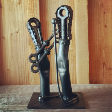 Escultura titulada "‘Jim&Rob’" por Rémy Rivet, Obra de arte original, Metales