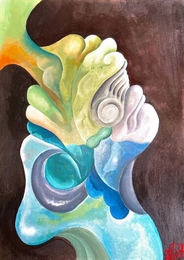 Картина под названием "Cemi" - Remy Ulloa, Подлинное произведение искусства, Акрил Установлен на Деревянная рама для носилок