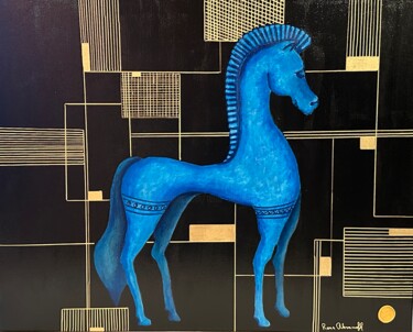 Schilderij getiteld "Blue Dream" door Rena Abramoff, Origineel Kunstwerk, Acryl