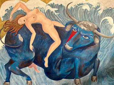 Painting titled "The Abduction of Eu…" by Rena Abramoff, Original Artwork, Acrylic