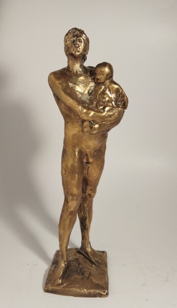 Escultura titulada "Отцовство" por Renat Davletshin, Obra de arte original, Bronce