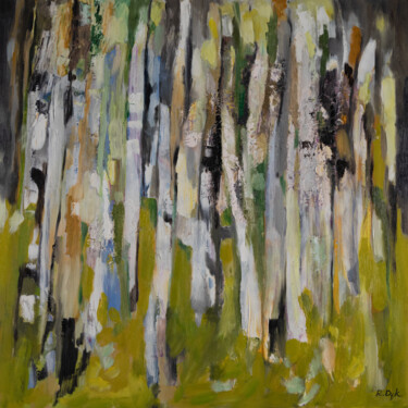 Painting titled "Forest I" by Renata Dyk, Original Artwork, Oil