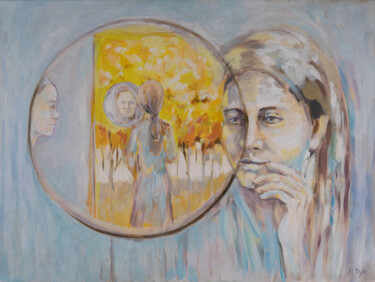 Pintura titulada "Four Mirrors" por Renata Dyk, Obra de arte original, Acrílico Montado en Bastidor de camilla de madera