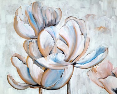 Painting titled "Tulipes Paintings" by Renata Minko, Original Artwork, Acrylic