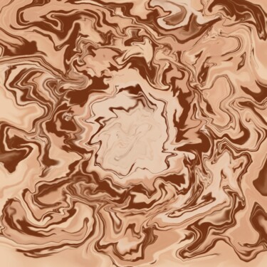 Digital Arts titled "Chocolate Marble Eye" by Renata Ricci, Original Artwork, Digital Painting