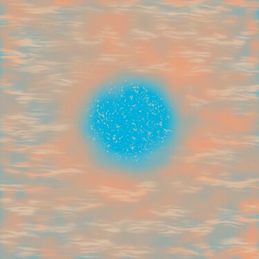 Digital Arts titled "Sand Turquoise Eye" by Renata Ricci, Original Artwork, Digital Painting