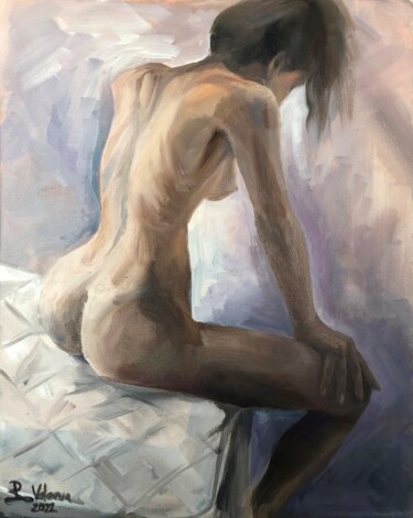 Pintura titulada "After US «Nude body…" por Renata Valeeva, Obra de arte original, Oleo