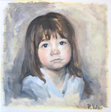 Painting titled "Baby girl" by Renata Valeeva, Original Artwork, Oil