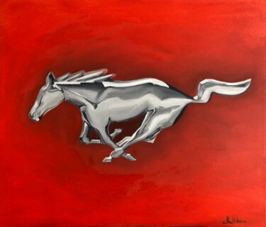 Painting titled "Mustang “Drive” ser…" by Renata Valeeva, Original Artwork, Oil