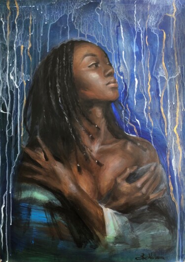 Malerei mit dem Titel "Bahati" von Renata Valeeva, Original-Kunstwerk, Acryl