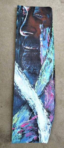 Pittura intitolato "Homem da Terra 2" da Renata Sass, Opera d'arte originale, Olio