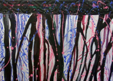Painting titled "Magic Forrest" by Renate Kock, Original Artwork, Acrylic