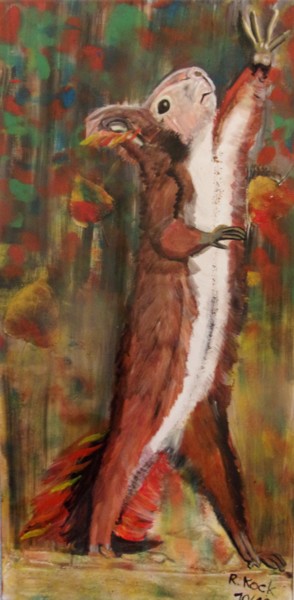 Painting titled "Preparing hibernati…" by Renate Kock, Original Artwork, Acrylic