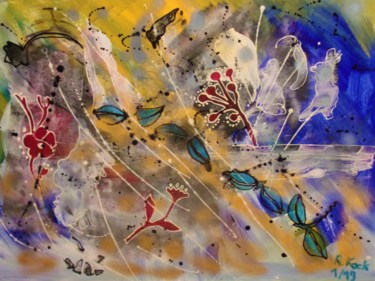 Painting titled "Happy new year" by Renate Kock, Original Artwork, Acrylic