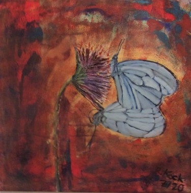 Pittura intitolato "Las Mariposas" da Renate Kock, Opera d'arte originale, Olio