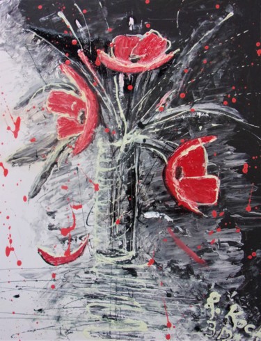 Pittura intitolato "Ramo de primavera" da Renate Kock, Opera d'arte originale, Acrilico