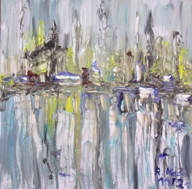 Картина под названием "Skyline 1" - Renate Kock, Подлинное произведение искусства, Акрил