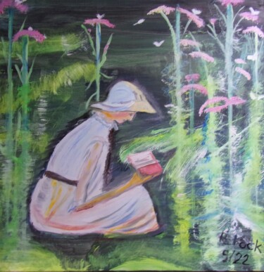 Painting titled "The magic of reading" by Renate Kock, Original Artwork, Acrylic
