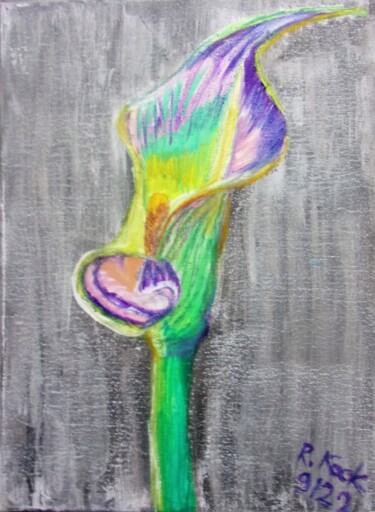 Painting titled "Callas" by Renate Kock, Original Artwork, Acrylic