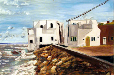 Peinture intitulée "Maldia (Tunesien)" par Renate Kock, Œuvre d'art originale, Huile