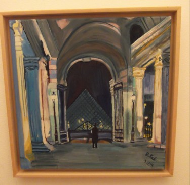 Pittura intitolato "Im Louvre (Paris)" da Renate Kock, Opera d'arte originale, Olio