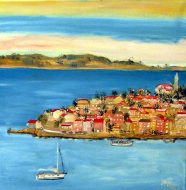 Malerei mit dem Titel "Kroatien" von Renate Kock, Original-Kunstwerk, Öl
