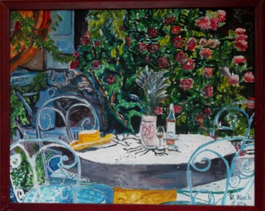 Ζωγραφική με τίτλο "Im Garten" από Renate Kock, Αυθεντικά έργα τέχνης, Λάδι