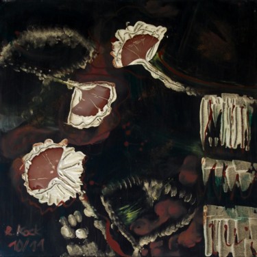 Pintura intitulada "Ginkgo: Variation 1" por Renate Kock, Obras de arte originais, Acrílico