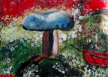 Pittura intitolato "Magic Mushroom" da Renate Kock, Opera d'arte originale, Acrilico