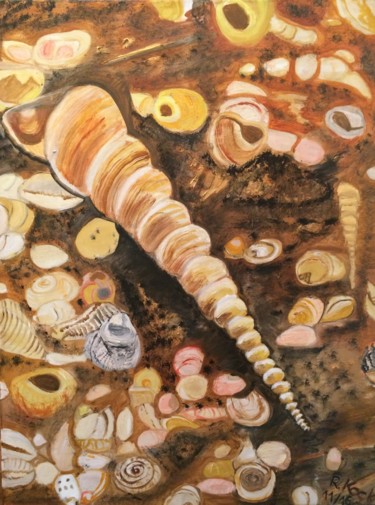 Pittura intitolato "Magic Shells" da Renate Kock, Opera d'arte originale, Olio