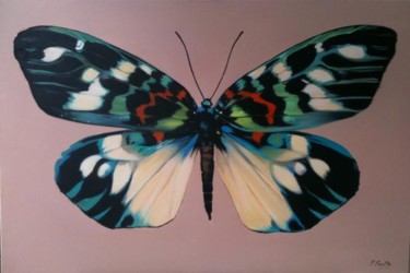 Painting titled "Butterfly" by Renate Buckley, Original Artwork, Oil
