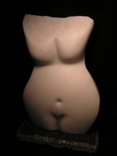 Sculpture titled "Round and Beautiful" by Renate Verbrugge, Original Artwork, Stone