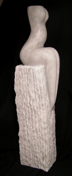 Sculpture titled "En_attendant_(r).JPG" by Renate Verbrugge, Original Artwork, Stone