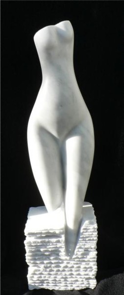 Sculpture titled "Stepping_out_(fr_su…" by Renate Verbrugge, Original Artwork, Stone