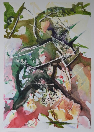 Peinture intitulée "O gênio e os encaps…" par Renato Cardoso, Œuvre d'art originale, Aquarelle