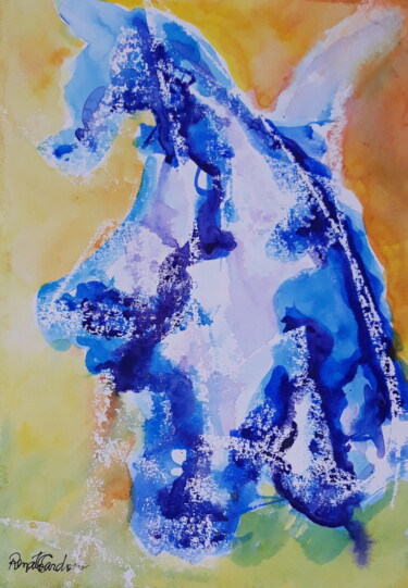 Painting titled "some animals" by Renato Cardoso, Original Artwork, Watercolor