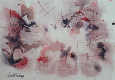 Pintura intitulada "ciranda rosa" por Renato Cardoso, Obras de arte originais, Aquarela