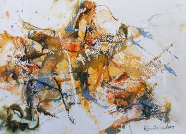 Peinture intitulée "à beira do infinito" par Renato Cardoso, Œuvre d'art originale, Aquarelle