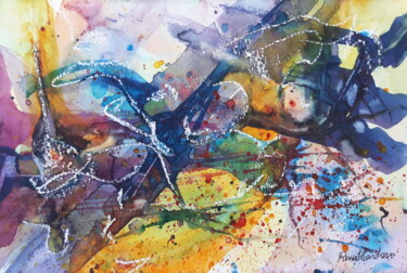 Pintura intitulada "segredos" por Renato Cardoso, Obras de arte originais, Aquarela