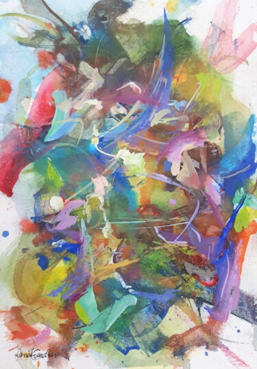 Peinture intitulée "sinal verde" par Renato Cardoso, Œuvre d'art originale, Aquarelle