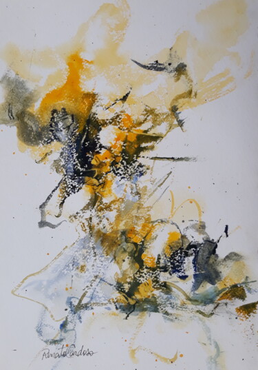 Painting titled "amazona 2" by Renato Cardoso, Original Artwork, Watercolor