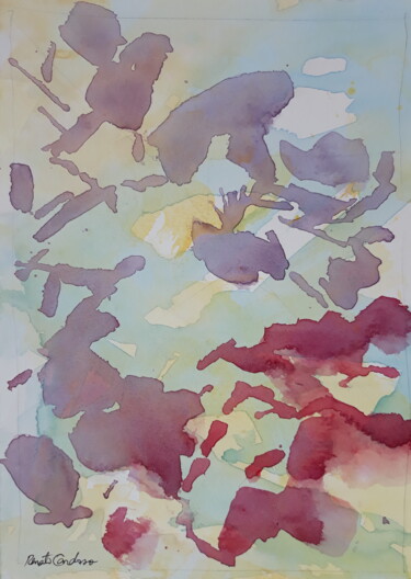 Peinture intitulée "fragmentos" par Renato Cardoso, Œuvre d'art originale, Aquarelle