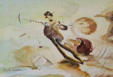 Malerei mit dem Titel "dom quixote" von Renato Cardoso, Original-Kunstwerk, Aquarell