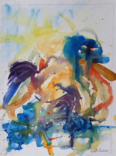 Pintura intitulada "repássaro" por Renato Cardoso, Obras de arte originais, Aquarela