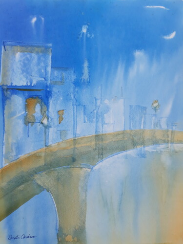 Pintura titulada "noite de são joão e…" por Renato Cardoso, Obra de arte original, Acuarela