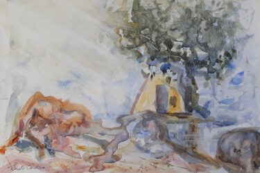 Pintura intitulada "chalezinho" por Renato Cardoso, Obras de arte originais, Aquarela