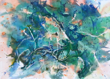 Painting titled "Emergência" by Renato Cardoso, Original Artwork, Watercolor