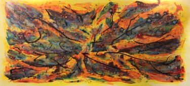 Painting titled "EVOLUTION" by Renato Pennisi, Original Artwork, Acrylic Mounted on Wood Stretcher frame