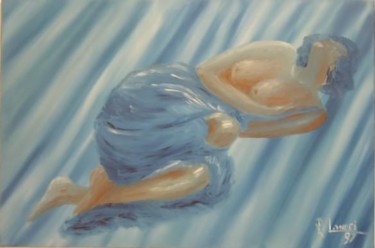 Pittura intitolato "Sogno blu" da Renato Laneri, Opera d'arte originale