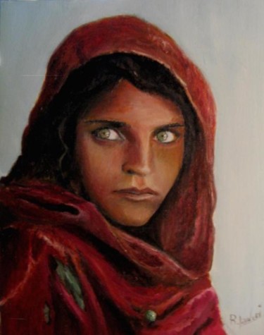 Pittura intitolato "Ragazza afgana" da Renato Laneri, Opera d'arte originale